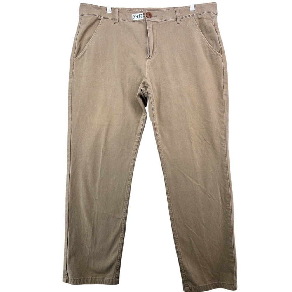 Mugsy Jeans Mens Belmonts Chino Pants Tan Brown Stretch K4PNBG-38X30